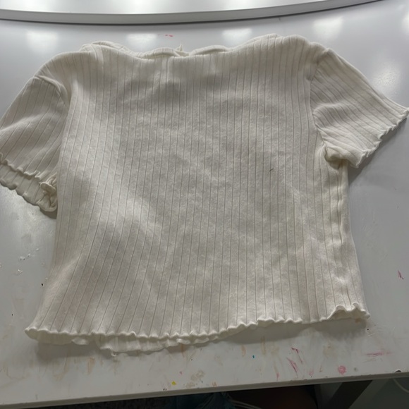 White cropped t-shirt - Picture 2 of 3